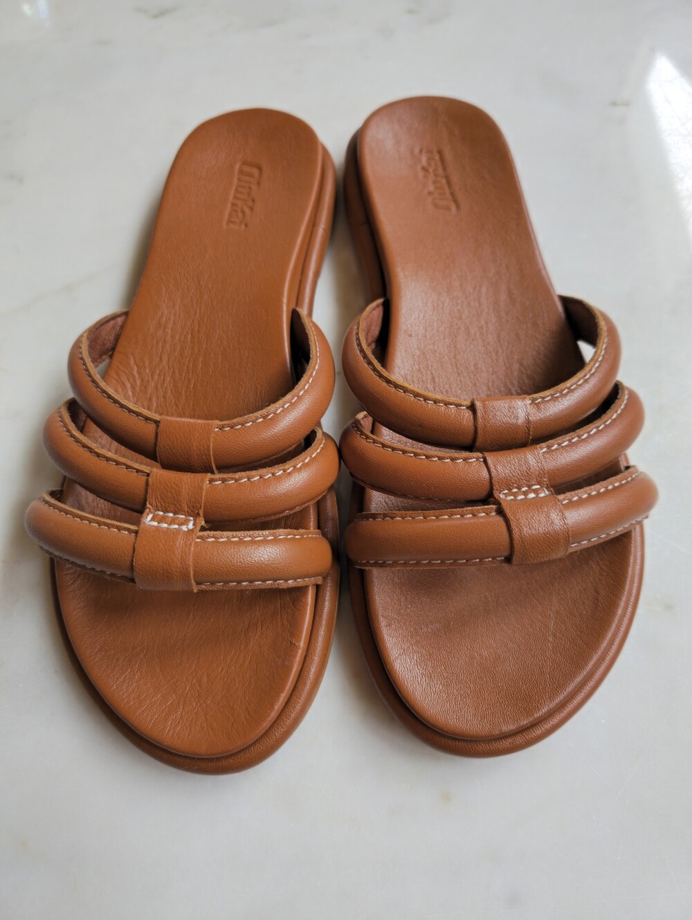 Women's Tan Slide Sandals - Unbranded